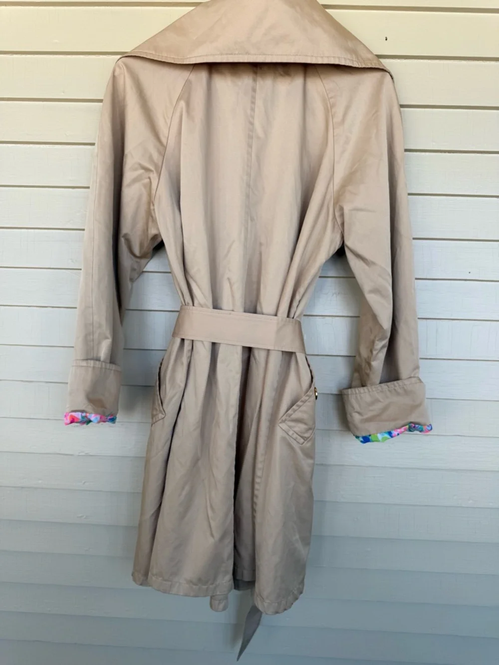 Lilly Pulitzer Qynn Trench Coat Tan - Picture 5 of 13